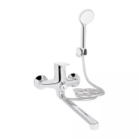 Змішувач для ванни Lidz Tani 0052 з поворотним виливом (з душовим гарнітуром) (k40) LDTAN0052CRM44960 Chrome, фото