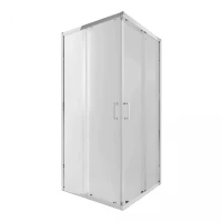 Душова кабіна Taurus CRM1011SC6 квадратна 100х100 см, скло 6 мм Clear, CalcLess розсувна, без піддону Qtap, фото