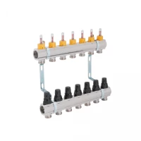 Коллектор с расходомерами SD Forte 1" на 7 выходов, фото