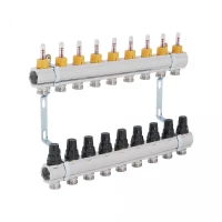 Коллектор с расходомерами SD Forte 1" на 9 выходов, фото