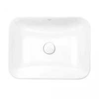 Раковина Scorpio врізна прямокутна з донним клапаном 500х380х145 мм White Qtap, фото