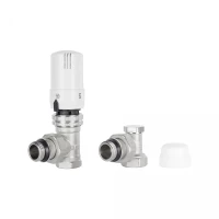 Комплект термостат. кутовий, термост. головка, антипротікання 1/2"вз д/радіатор. SD352W15 SD Plus, фото