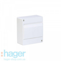 Внешний накладной щит Cosmos Hager VD106PD 6 модулей с белой дверцой, фото