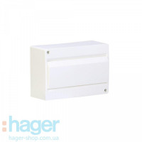 Внешний накладной щит Cosmos Hager VD110PD 10 модулей с белой дверцой, фото