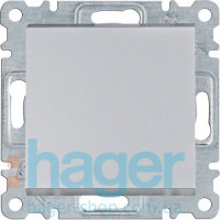 Выключатель 1-полюсный Lumina, серебряный, 10АХ/230В, фото