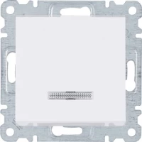 Вимикач з підсвічуванням 1-полюсний Lumina-2, білий, фото