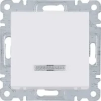 Вимикач з підсвічуванням універсальний Lumina-2, білий, фото