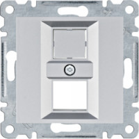 Панель двойная для RJ12/RJ45 Lumina серебряная, фото