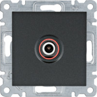 Розетка ТВ Lumina, черная, фото