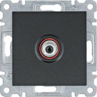 Розетка САТ Lumina, черная, фото