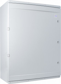 Корпус из АБС-пластика, ударопрочный, с монтажной панелью, непрозрачная дверца, 60*80*28, IP65, серии UBox, фото