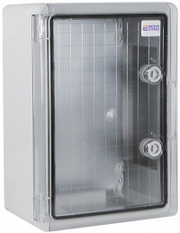 Корпус из АБС-пластика, ударопрочный, с монтажной панелью, прозрачная дверца, IP65, серии UBox, фото
