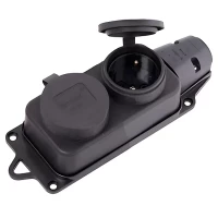 Розетка снаружи. уст-ки двойная с заглушками (каучук), фото