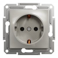 РОЗЕТКА С ЗЕЗЕМЛЕНИЕМ ASFORA БРОНЗА, фото