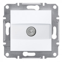 TV розетка конечная, белый, Asfora, без рамки, фото