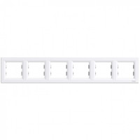 РАМКА ШЕСТИМИСНАЯ ГОРИЗОНТАЛЬНАЯ, БЕЛАЯ ASFORA, фото
