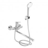 Змішувач для ванни Lidz Arrow 0052 з поворотним виливом (з душовим гарнітуром) (k35) LDARR0052CRM44954 Chrome, фото