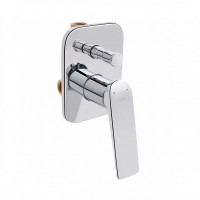 Змішувач для душу Vlasta, Chrome (k35) прихованого монтажу на два споживачі QTVLA6028102NC Qtap, фото