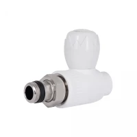 Кран з поліпроп. прямий кульовий  20х1/2"з д/радіаторів  Blue Ocean "Бiлий", фото