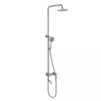 Душова система для кабіни Aria 1032 на три споживача (з виливом) (k35) LDARI1032NKS43372 Nickel Lidz, фото