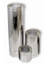 Труба із неіржавіючої сталі з термоізоляцією в оцинкованому кожусі, фото