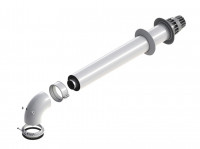 Комплект коаксіального димоходу традиційного котла 1000 мм, 60/100, фото