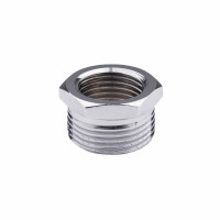 Перехідник-футорка 3/4"З х 1/2"В хром. SF374H2015 SD Forte, фото