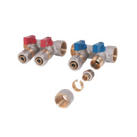 SD Коллектор 3/4 х 4 выхода под фитинг шар   SD231W4, фото