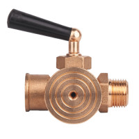 кран под манометр 1/2 вн PN16 110*С трехход №159, фото