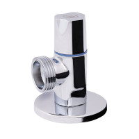 Кран Standart керам.букса.кутовий,ручка-кругла.хром. 1/2"З х 3/4"З д/прилад. SF342W1520 Thermo Alliance, фото