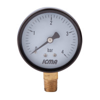 манометр нижнього.підключ.1/4   0-10 бар "Icma" №244, фото