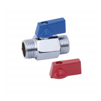 Кран кульовий Міні латун прямий,хром. півметелик 1/2"зз SD189W15 SD Plus, фото