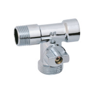 Кран кульовий латун потрійний хром. 1/2, фото