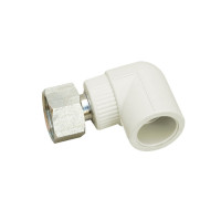 Коліно (90) Накид.  гайкою з Лат.шток 25*3/4 в (В.О.), фото