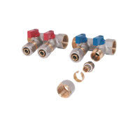 SD Коллектор 1''х 4 выхода под фитинг шар    SD233W4, фото