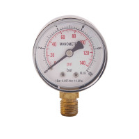Манометр діам. 50 мм. латун. нижнє підкл. 0-10 бар 1/4"з SD17010B SD Plus, фото