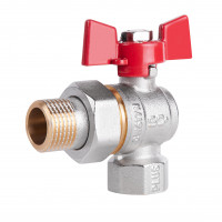 Кран кульовий "Американка" SD Plus 1/2" ВЗ кутовий SD222NW15PN40, фото