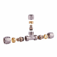 SD FORTE тройник разборной 16*16*16    SF176W161616, фото