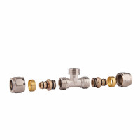 SD FORTE тройник разборной 16*1/2н*16    SF178W161516, фото