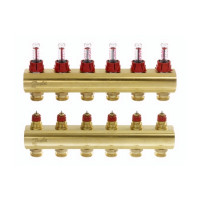 Коллектор с расходомерами Danfoss FHF на 6 выходов (088U0526), фото