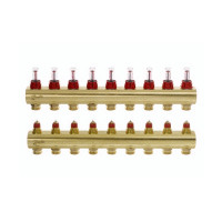 Коллектор с расходомерами Danfoss FHF на 9 выходов (088U0529), фото