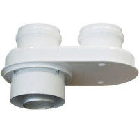 Переходник коаксиальный с 60х100 на 80х80, фото