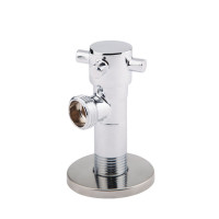 Кран приладовий (хрест) з керам. букс., кутовий 1/2"ЗЗ хромований SF3451515 SD Forte, фото