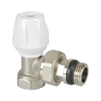 Кран радіаторний Icma №803+940 кутовий 3/4" з ручкою, фото