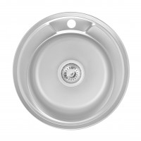 Мийка для кухні 490-A Satin 0,6 мм Lidz, фото