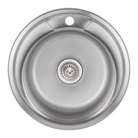 Мийка для кухні 490-A Satin 0,8 мм Lidz, фото