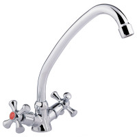 Змішувач для кухні Lamb 271F двохвентильний (75 21 272F-1) Chrome Lidz, фото