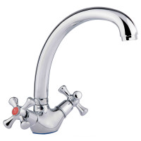 Змішувач для кухні Lamb 273F двохвентильний (75 21 271F-3) Chrome Lidz, фото