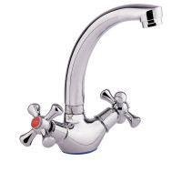 Змішувач для кухні Lamb 272F двохвентильний (75 21 271F-2) Chrome Lidz, фото