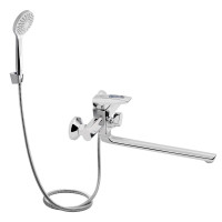 Змішувач для ванни Sofi 005 з поворотним виливом (з душовим гарнітуром) (k35) (13 33 005-1) Chrome Lidz, фото